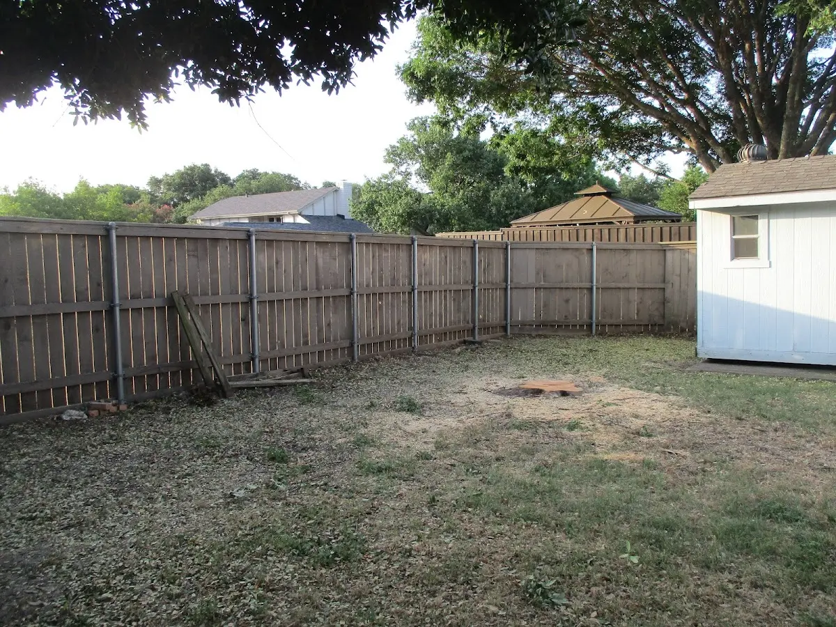 Cleared yard after professional tree removal in Mooresville